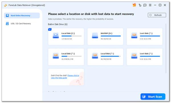 Click Start Scan Button