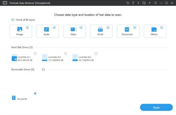 sélectionner des images et numériser