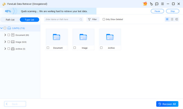 Click Recover All Button