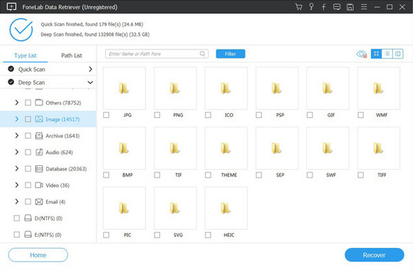 Select Recover Option