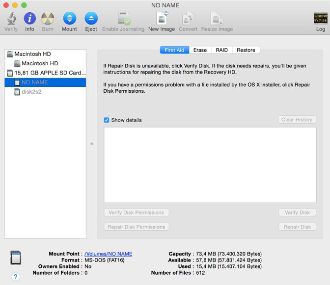 mount sd card to mac