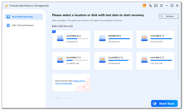 Click Start Scan Button