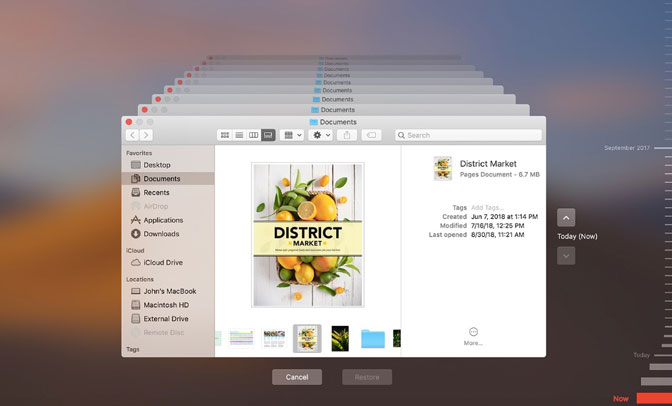 recover photos with time machine on mac