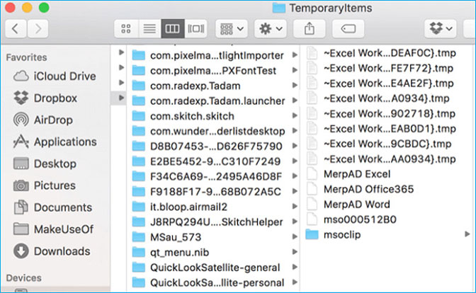 kaydedilmemiş excel mac temp kurtarma