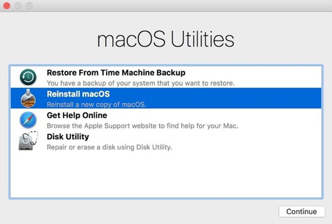 iniciar la recuperación de archivos mac