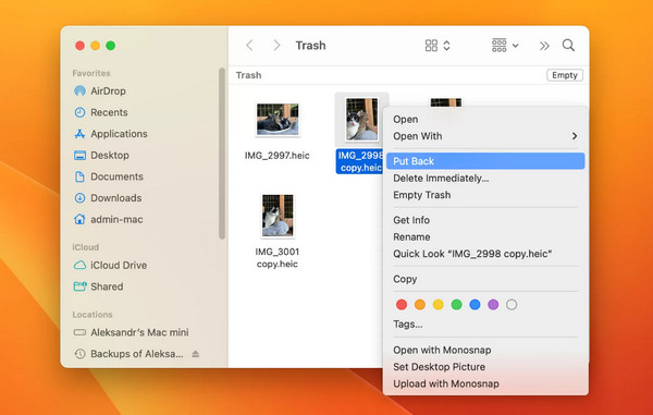 Recover Files From Trash