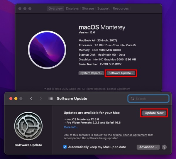 обновить macos