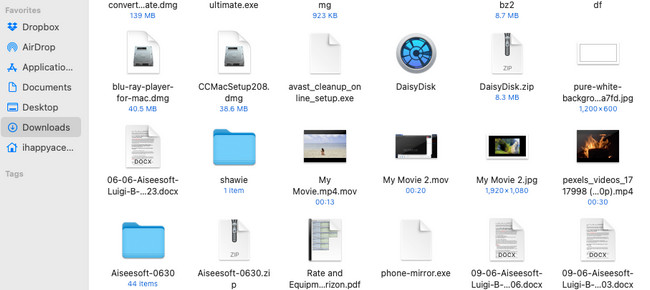 click download folder on mac finder