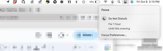 click do not disturb icon on control center