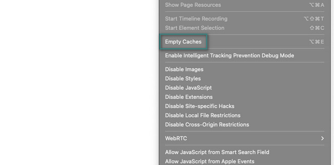 Klicken Sie auf die Schaltfläche „Caches leeren“.