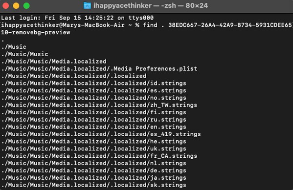 find filer med terminal