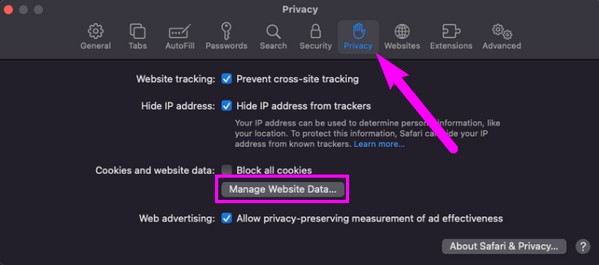 selecciona privacidad