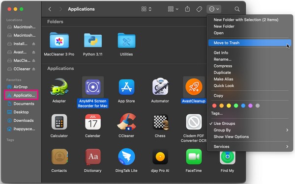 désinstaller des applications