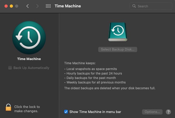 fjerne time machine backup