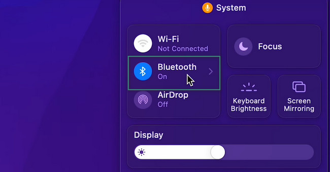 нажмите Bluetooth на Mac