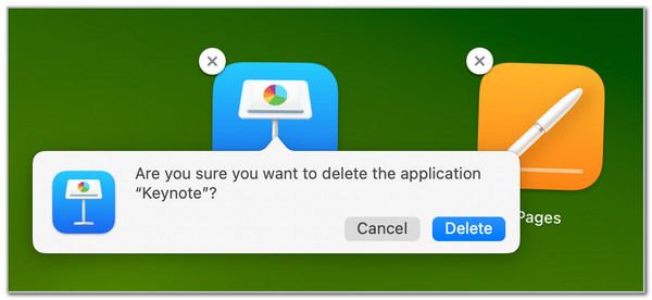 Click Delete Button