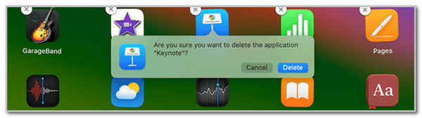 click delete
