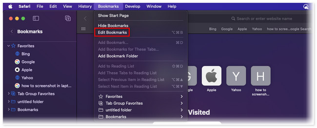 click edit bookmark button