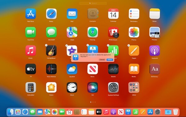 Delete Mail App on Mac on Launchpad