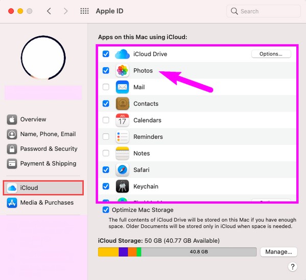 disable photos on icloud