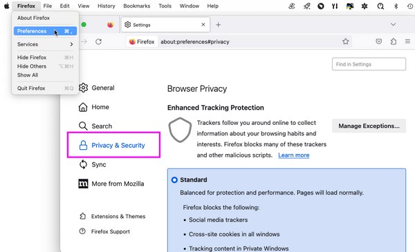 privacy en veiligheid invoeren