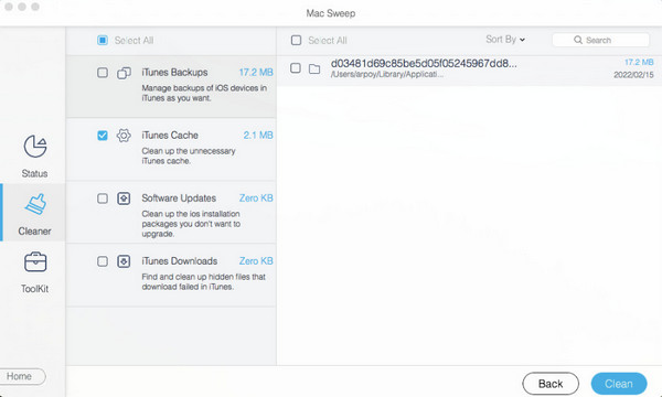 Proceed to Clean Tab