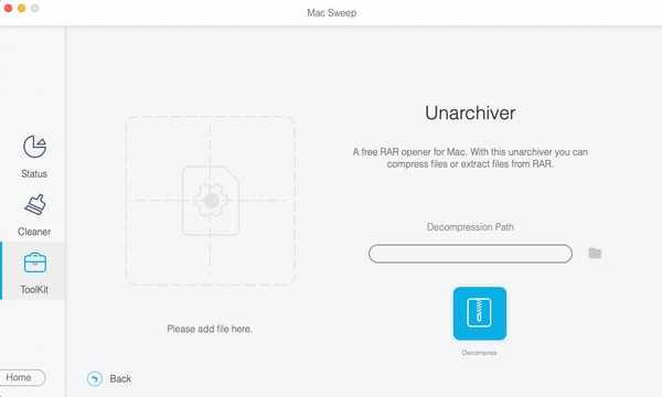 appuyez sur le bouton de décompression