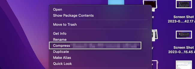 Klicken Sie auf „Dateinamen komprimieren“ auf dem Mac