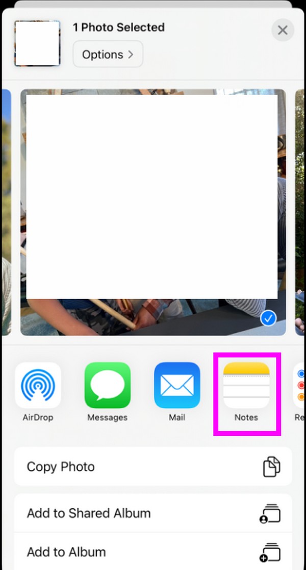 share photos to notes