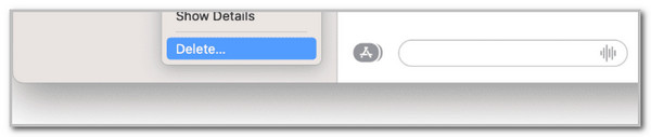 choose delete option