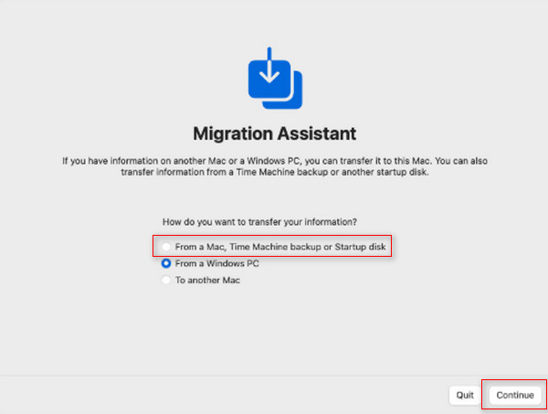 Click Continue Button