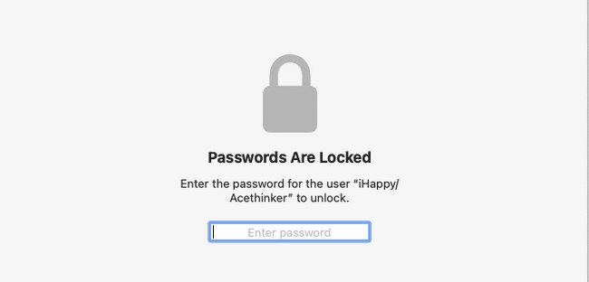 enter mac password