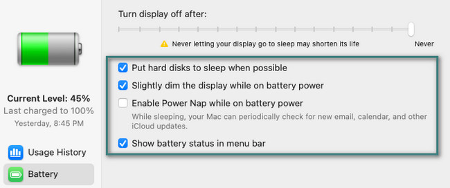 interface de batterie