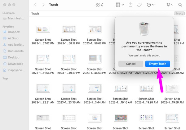 empty trash