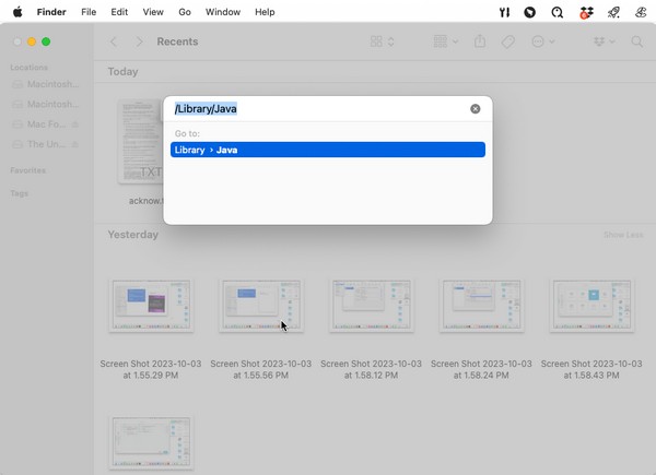 afinstaller manuelt gå til mappe