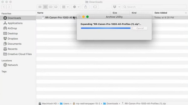 unzip file