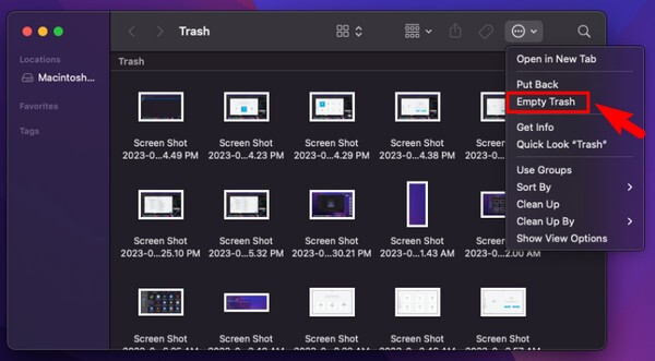 empty trash folder