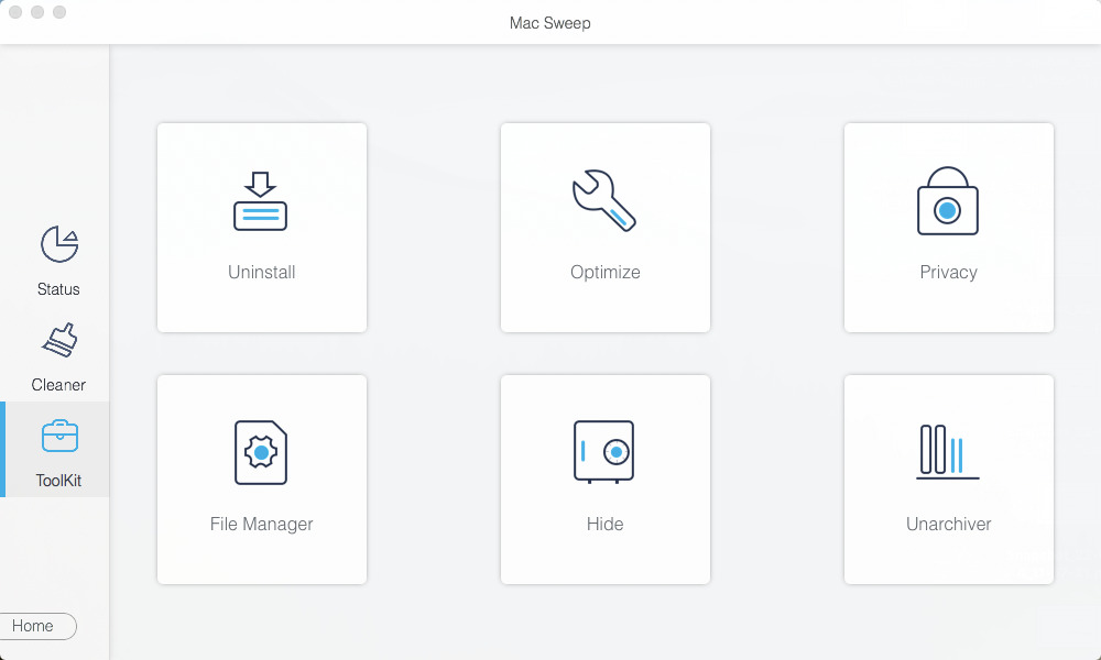 FoneLab Mac Sweep toolkit interface