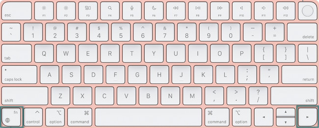 press fn right arrow on mac