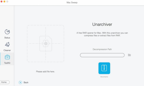 appuyez sur le bouton de compression