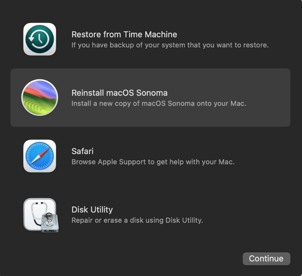 réinstaller macos