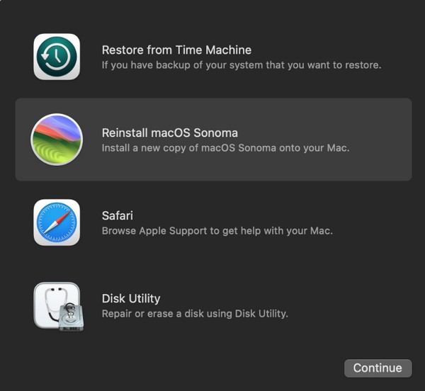 réinstaller macos