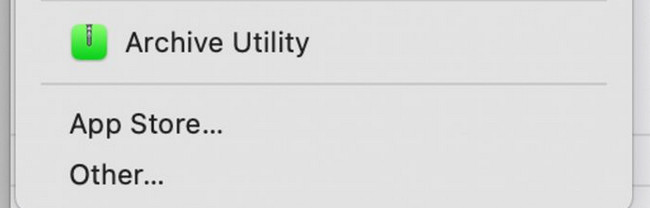 choose archive utility on mac