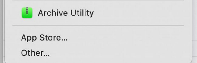 choisissez l'utilitaire d'archivage sur mac