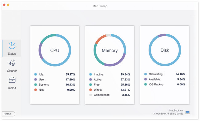 mac sweep interface