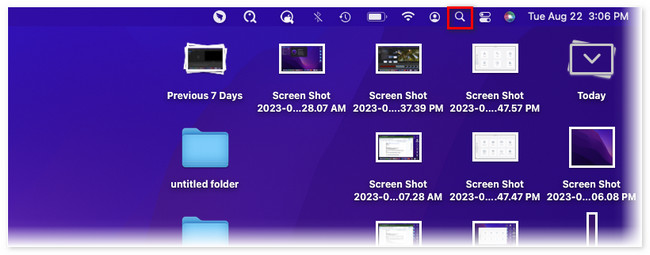 spotlight- of zoekpictogram op mac