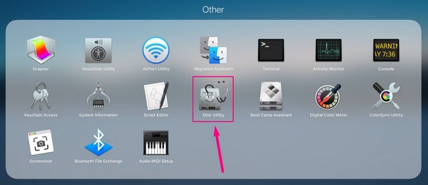 accéder à l'utilitaire de disque sur mac