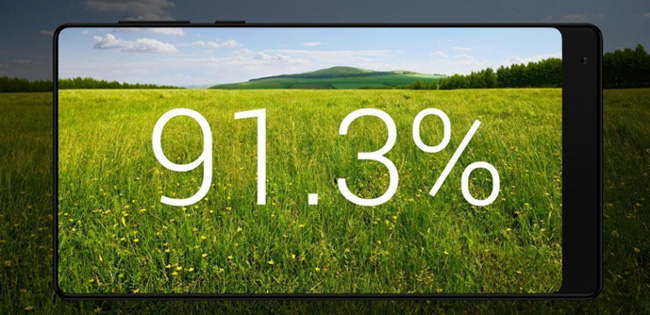 91.3％スクリーン対ボディー比