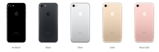 iPhone 7 colors