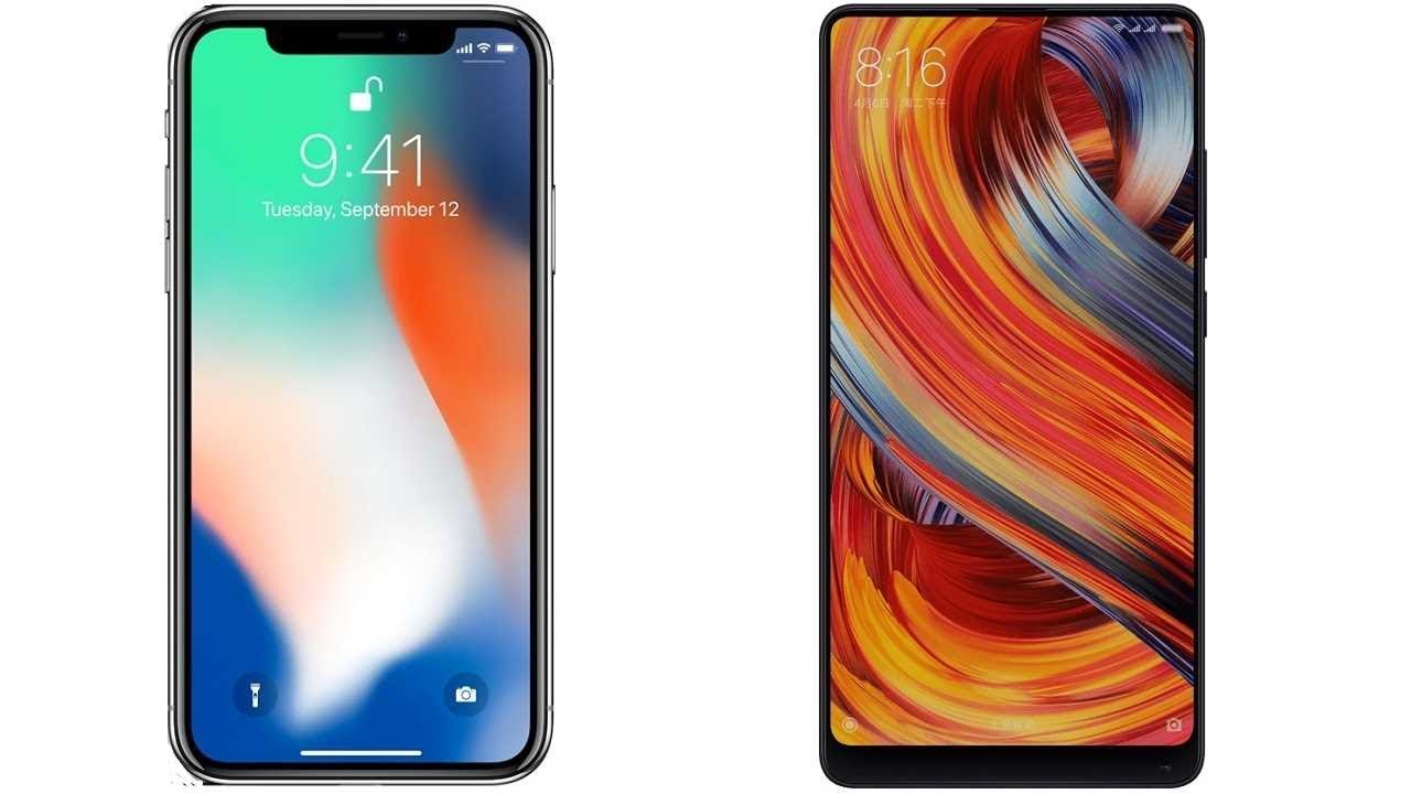 iphone x vs μίγμα 2